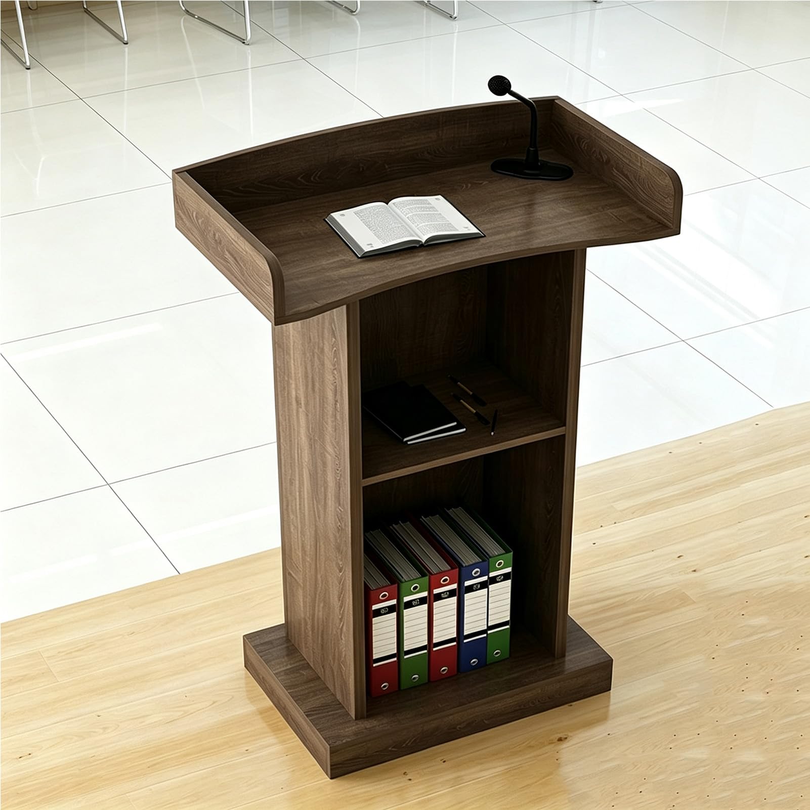 Drewniany stojak na podłogę, podium, stojące kazalnica,Oak