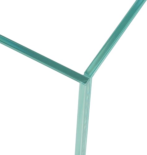 Miniatura 126 de LANDEN Tanque de acuario de hierro bajo sin borde de 25C de 3.7 galones, 9.84 x 9.84 x 9.84 pulgadas de alto, 0.197 in de grosor con alfombrilla