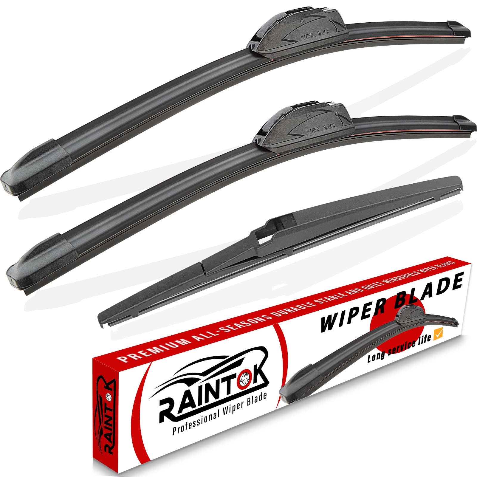 Windshield Wiper Blades Replacement for 2019 2020 2021 2022 2023 Toyota RAV4 Original Factory Quality Front Rear Wipers Blade Set for My Car - 26" 16" 12" (Pack of 3)