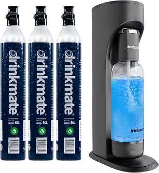 Drinkmate OmniFizz Sparkling Beverage Maker, Matte Black