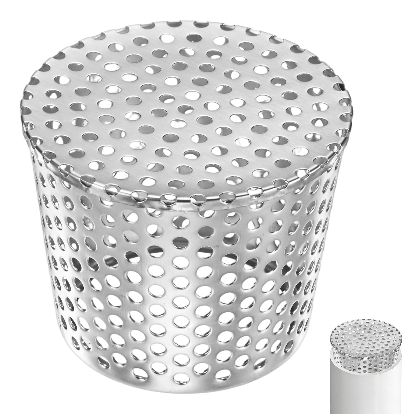 Grilles d'évent de terminaison PVC conique argenté M METERXITY pour tube d'échappement