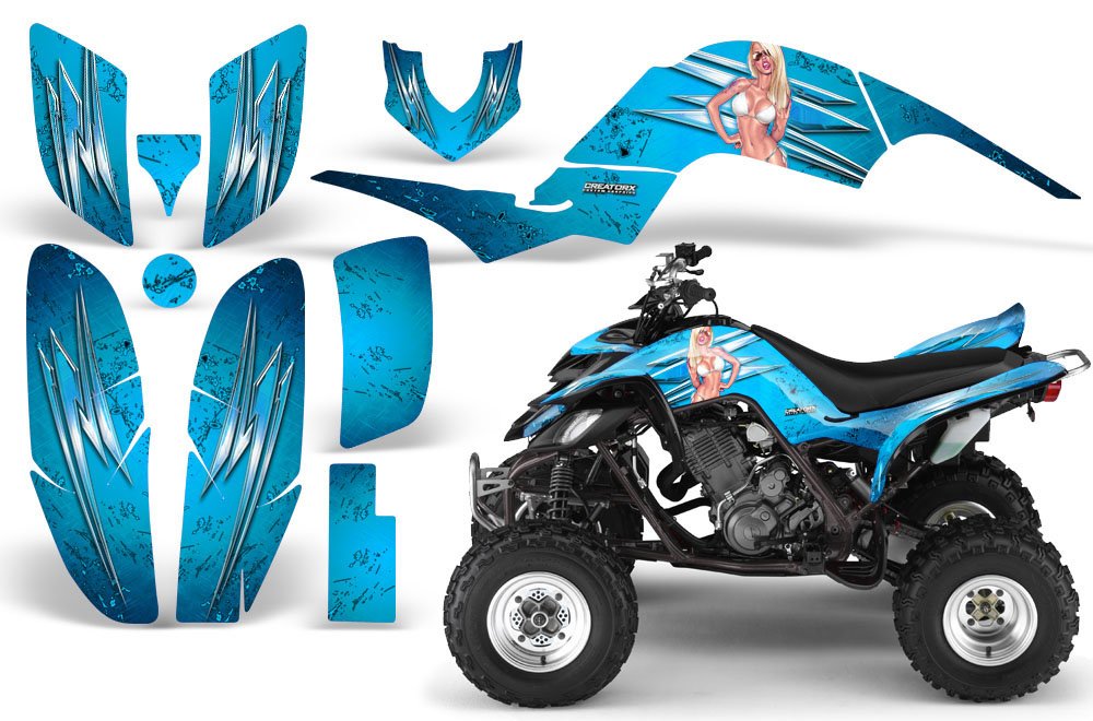 Kit Autocollants Graphiques Yamaha Raptor 660/660R - Vinyl 12 Mil - Multicolore - Neuf Complet