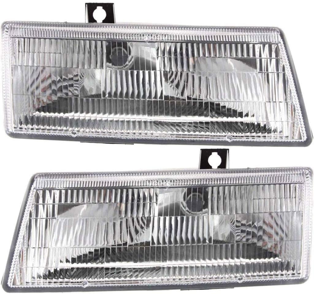 CarLights360 For 1991-1995 Chrysler Town and Country Pair Headlights Assy Driver and Passenger Side W/composite headlamps CH2518104 CH2519104-For 4451731 4451730