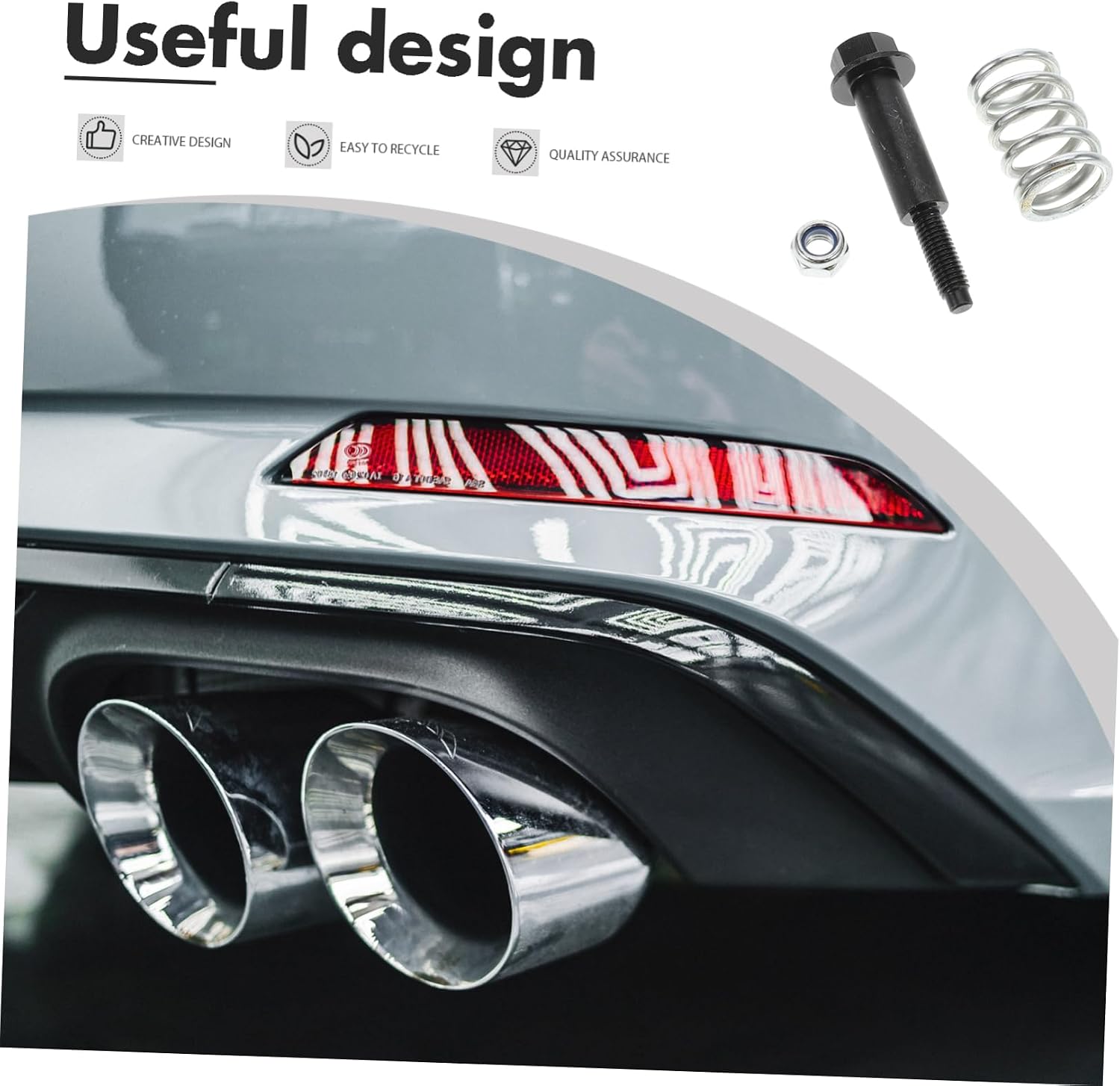 GANAZONO 1Set Exhaust Flange Bolt and Spring Kit Compatible with Prevents Leaks Boosts Fuel Efficiency Durable Construction for Improved Vehicle Performance