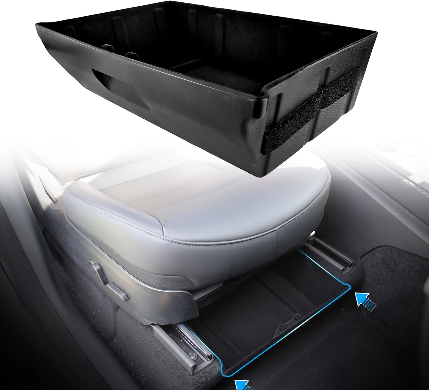 Buy UnderSeat Storage Box Tray for Tesla Model Y 2020 2021 Floor