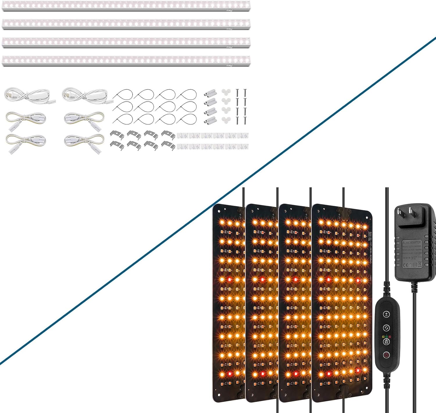 Barrina T5 Grow Lights 2FT 4Pack & Barrina UltraThin Grow