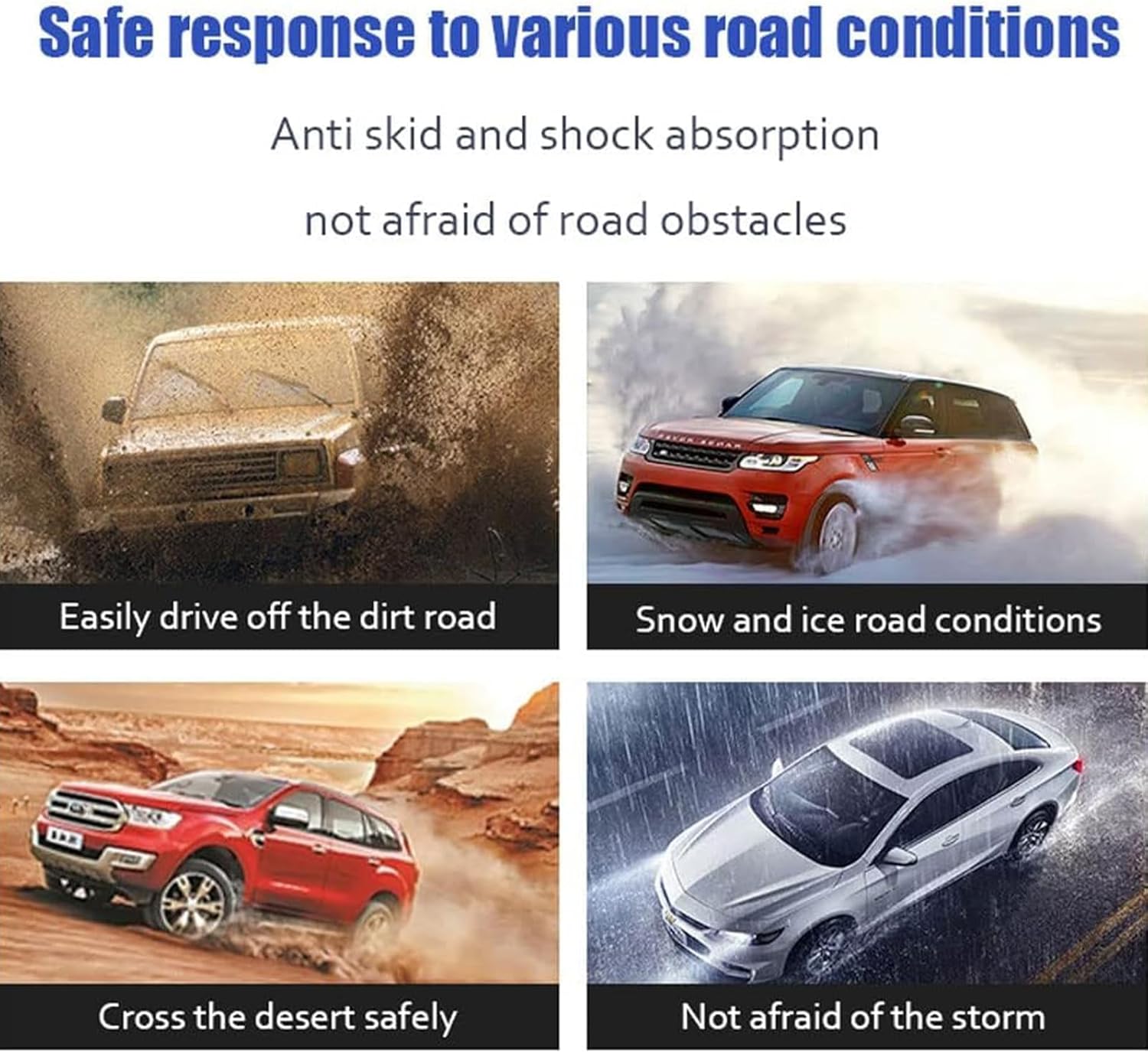 Car Snow Chain for GWM Tank 300/Tank 300 HEV/Tank 400/Tank 400 Hi4-T/Tank 500/Tank 500 Hi4-T,Nylon Reusable Anti Tough Wear-Resistant Snow Ice Sand Adjustable Winter Driving Security Emergency Chains