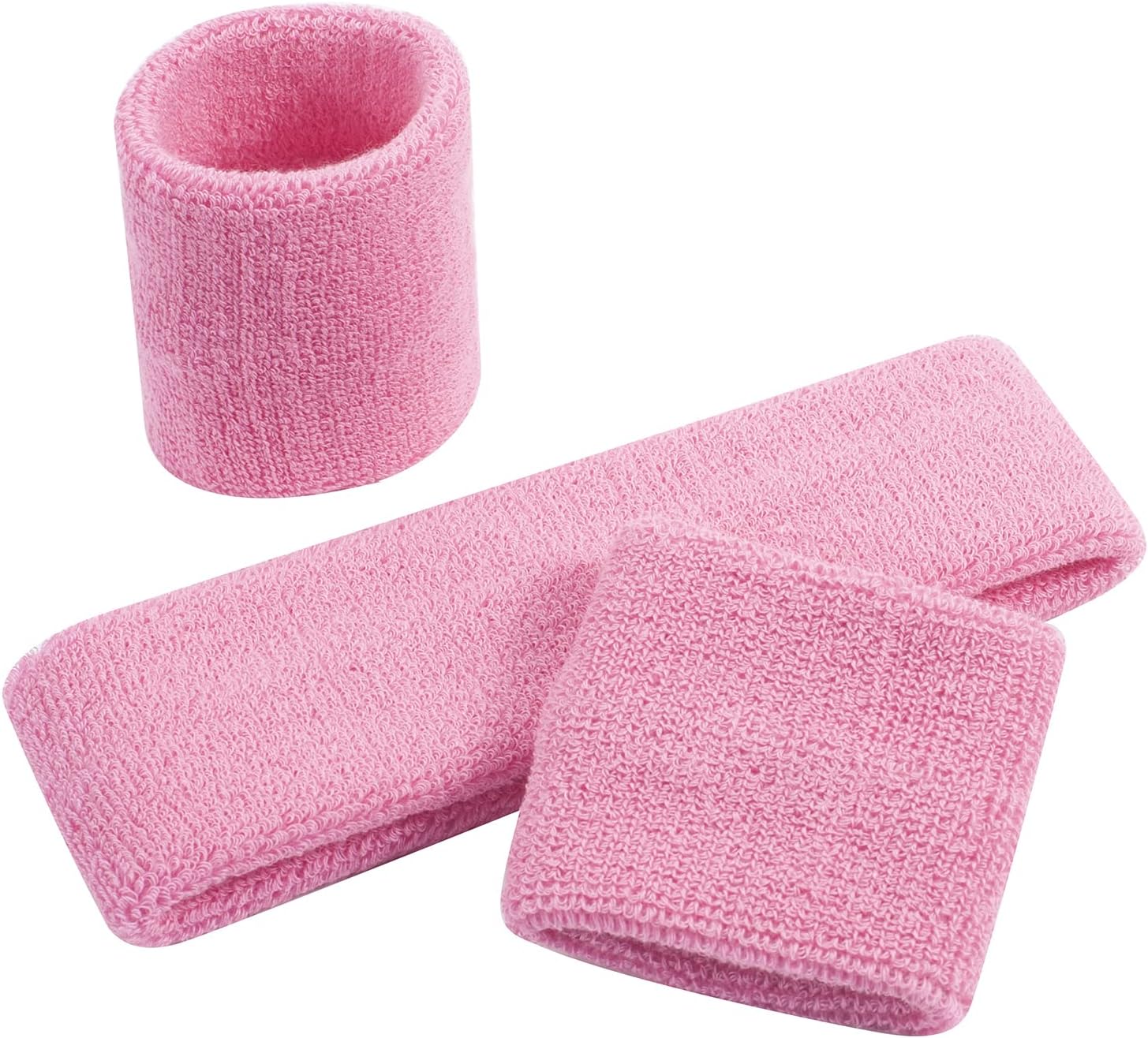 ONUPGO Kids Sweatbands Toddler Headband Wristband Set - Athletic Cotton Baby Sweat Band for Kids Youth Baby (1 Headband + 2 Wristbands) image 2