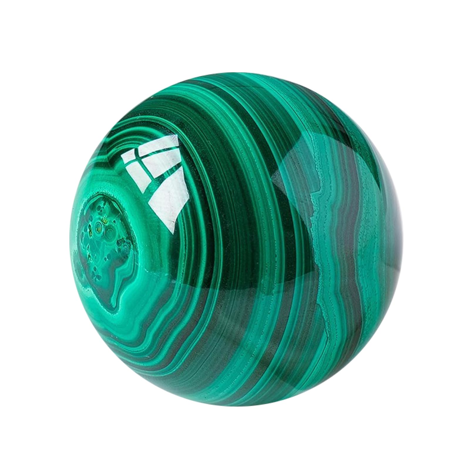 IUYIXWFP Natural Malachite Crystal Sphere Healing Gemstone Ball Sculpture Figurine for Divination Home Decoration,3.5~4cm