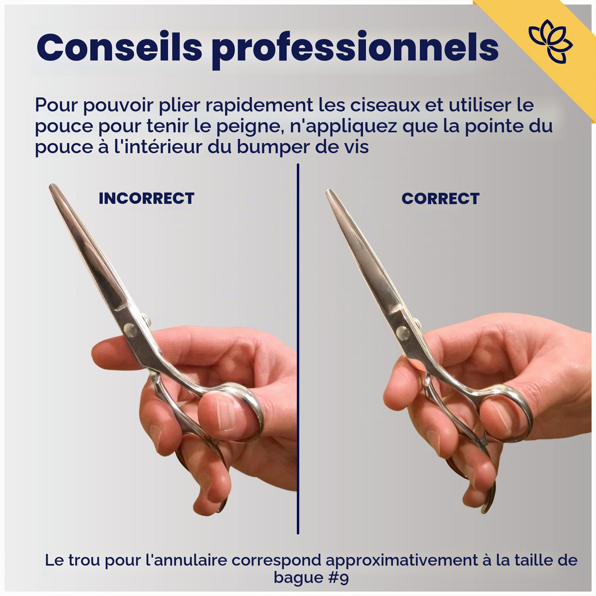 Equinox International Egde Series Ciseaux de coiffeur et barbier en acier inoxydable japonais, longueur 16,5 cm