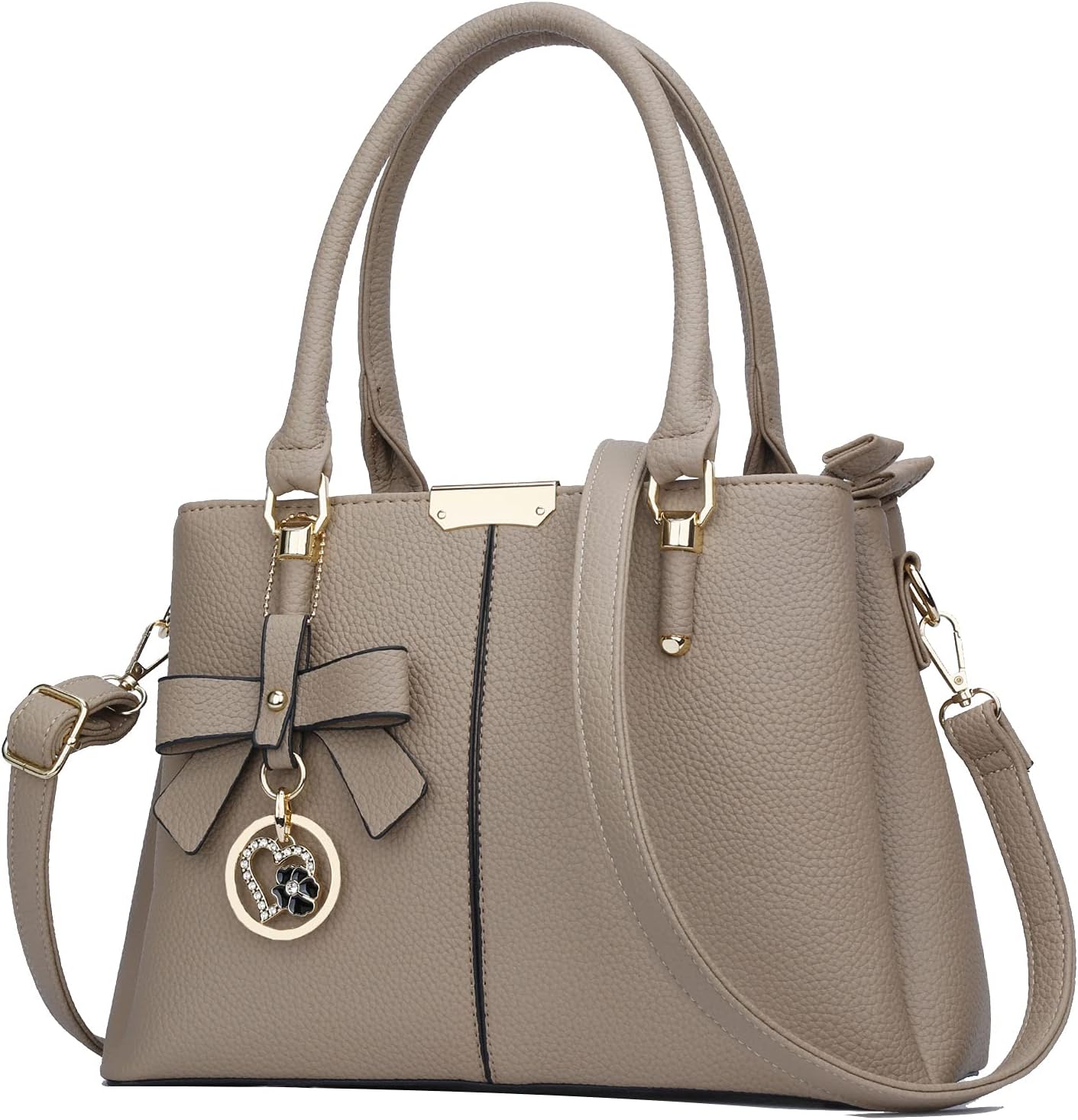 KKXIU 3 Zippered Compartments Purses and Handbags for Women Top Handle Satchel Shoulder Ladies Bags