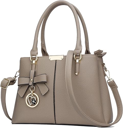 KKXIU 3 Zippered Compartments Purses and Handbags for Women Top Handle Satchel Shoulder Ladies Bags