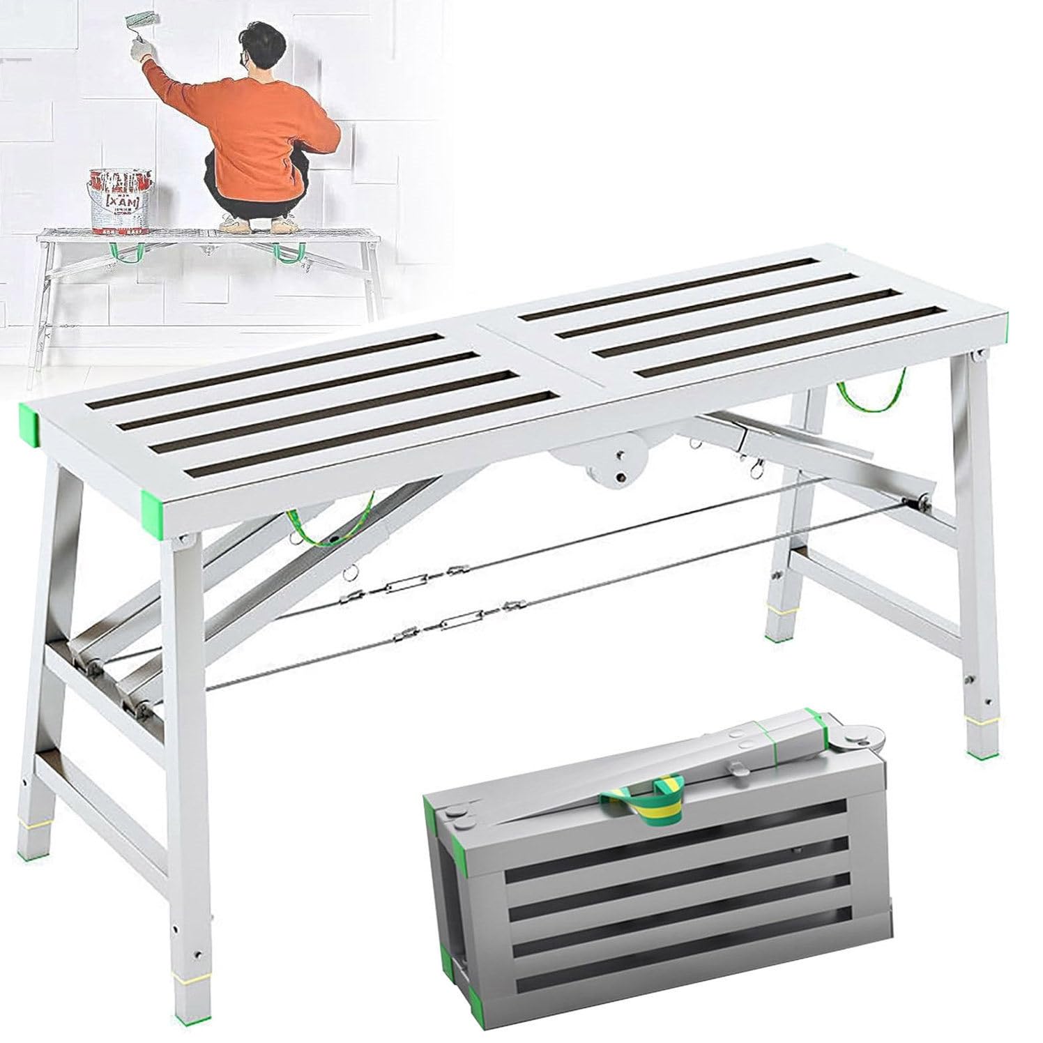 Piattaforma per ponteggi, banco per cartongesso, piattaforma di lavoro regolabile, altezza del banco da lavoro, piattaforme di lavoro, ponteggi portatili pieghevoli per la casa, banco da lavoro di i