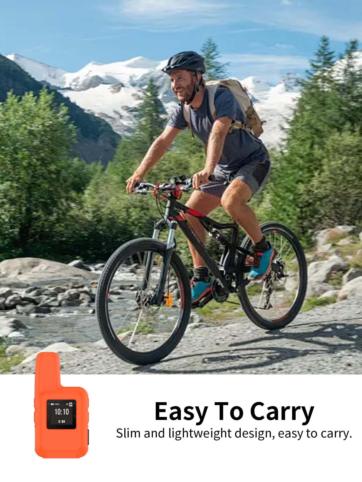 Etui do urządzenia łączności satelitarnej Garmin inReach Mini 2, toergy silikonowe etui ochronne, pokrywa z precyzyjnymi otworami – odporne na uderzenia, wodoodporne, wygodne w dotyku, pomarańczowe, 1