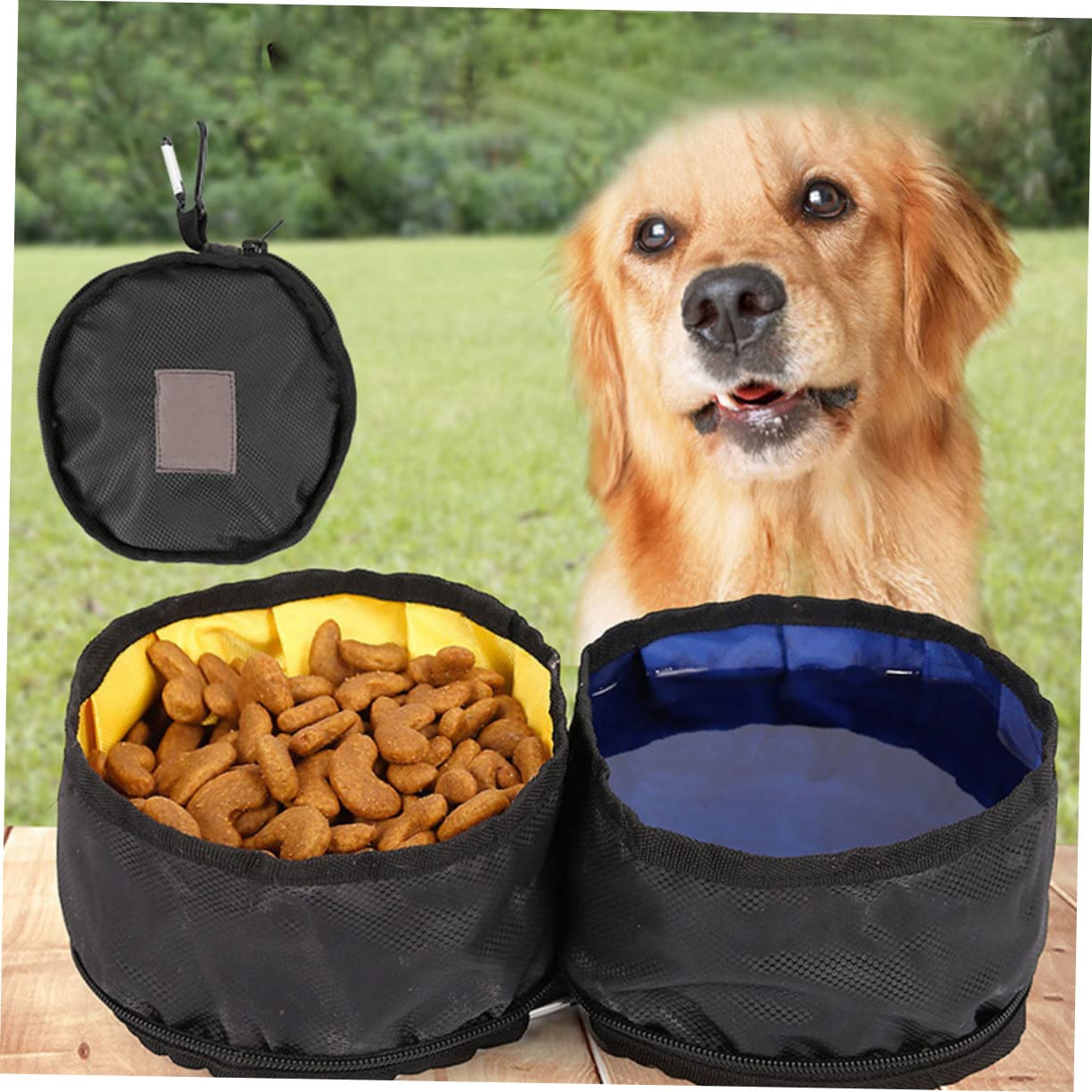 Beavorty 2pièces Gamelles Pliables pour Animaux De Deux Bol pour Nourriture Et Eau Accessoire Portable pour Voyage avec pour Chiens Et