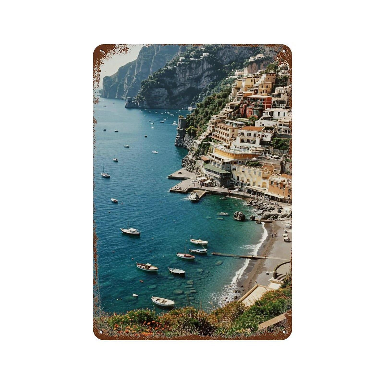 xiaoxiaoshen Coastal Wall Art, Photography Prints01 Wall Decor Art Metal Tin Poster Modern Home Decor Art Home Bar Shop Decorations Vintage Sign 30x20cm
