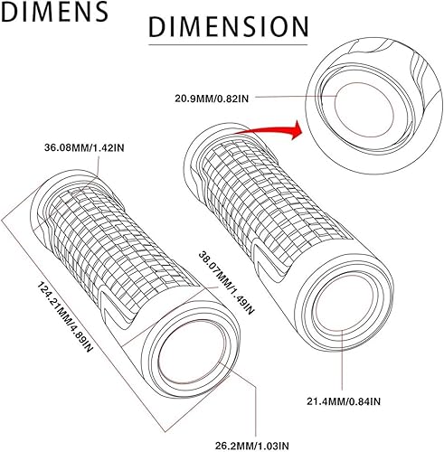 Miniatura 2 de Motorcycle Handlebar Grips 78''22mm for MT07 FZ07 Mt-07 Fz-07 2017 2018 Motorcycle Rubber Hand Grip Bar Handlebar Grips for MT07 FZ07 Handlebar Grips