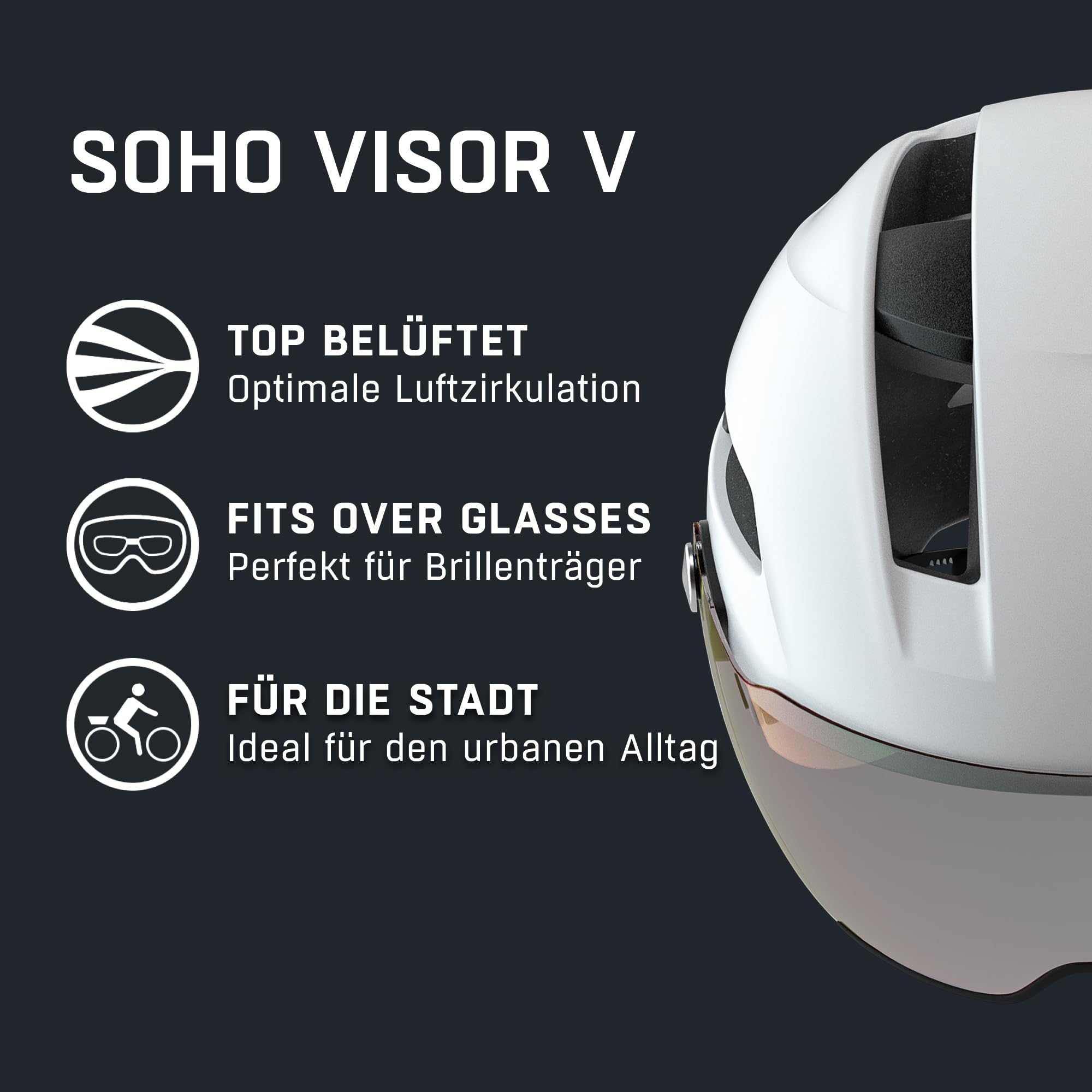 Alpina Unisex-Erwachsene SOHO Visor V Fahrradhelm