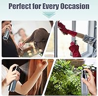 Vista 5 de 3 mini botellas de spray de 2.7 fl oz para viajes, juego de botellas pequeñas recargables para perfume, niebla para el cabello, cara, atomizador