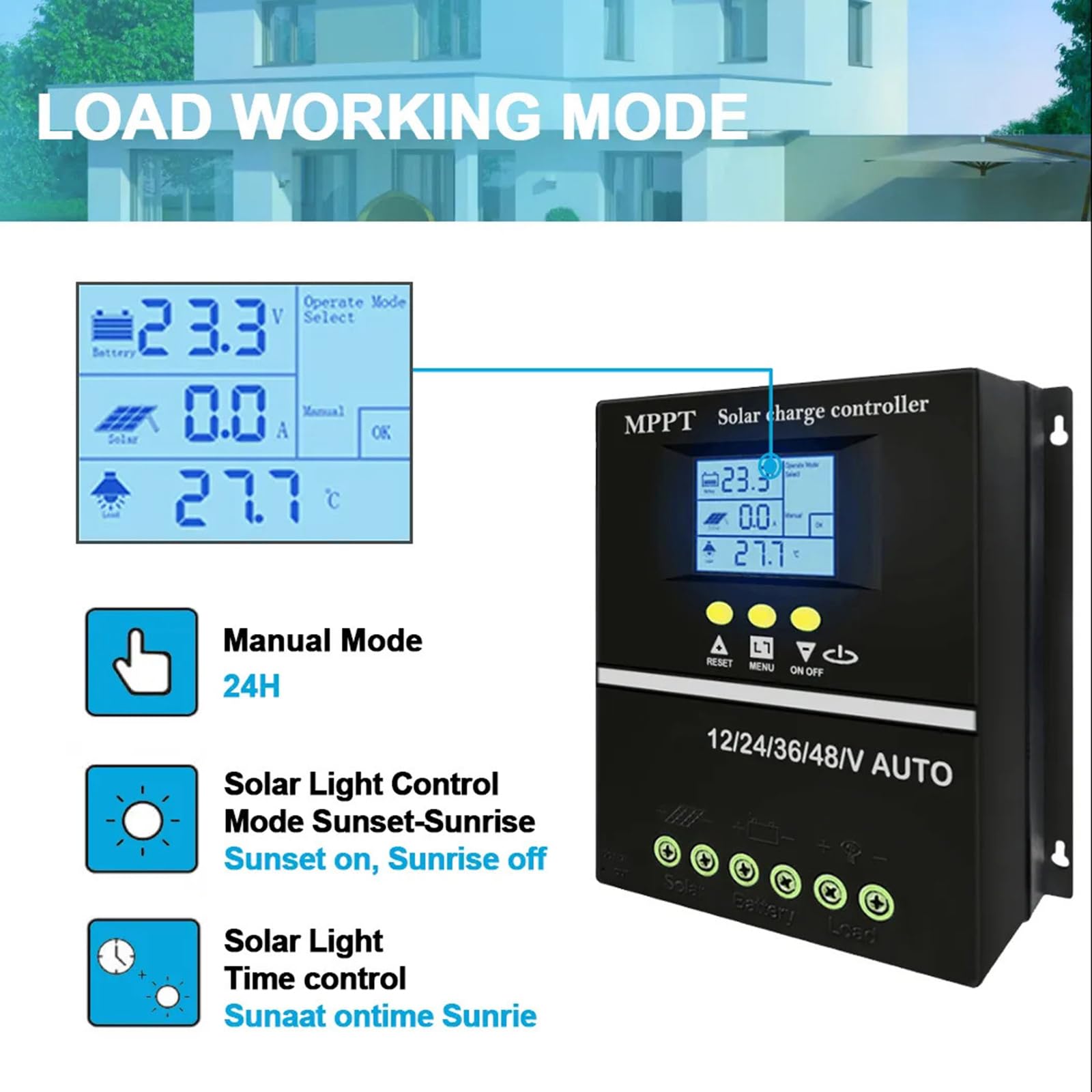 200 A MPPT Solarsystem-Controller, wetterbeständiges Gehäuse, effizientes Energiemanagement für Camper, Wohnmobile, Outdoor, Solar-Stromregler