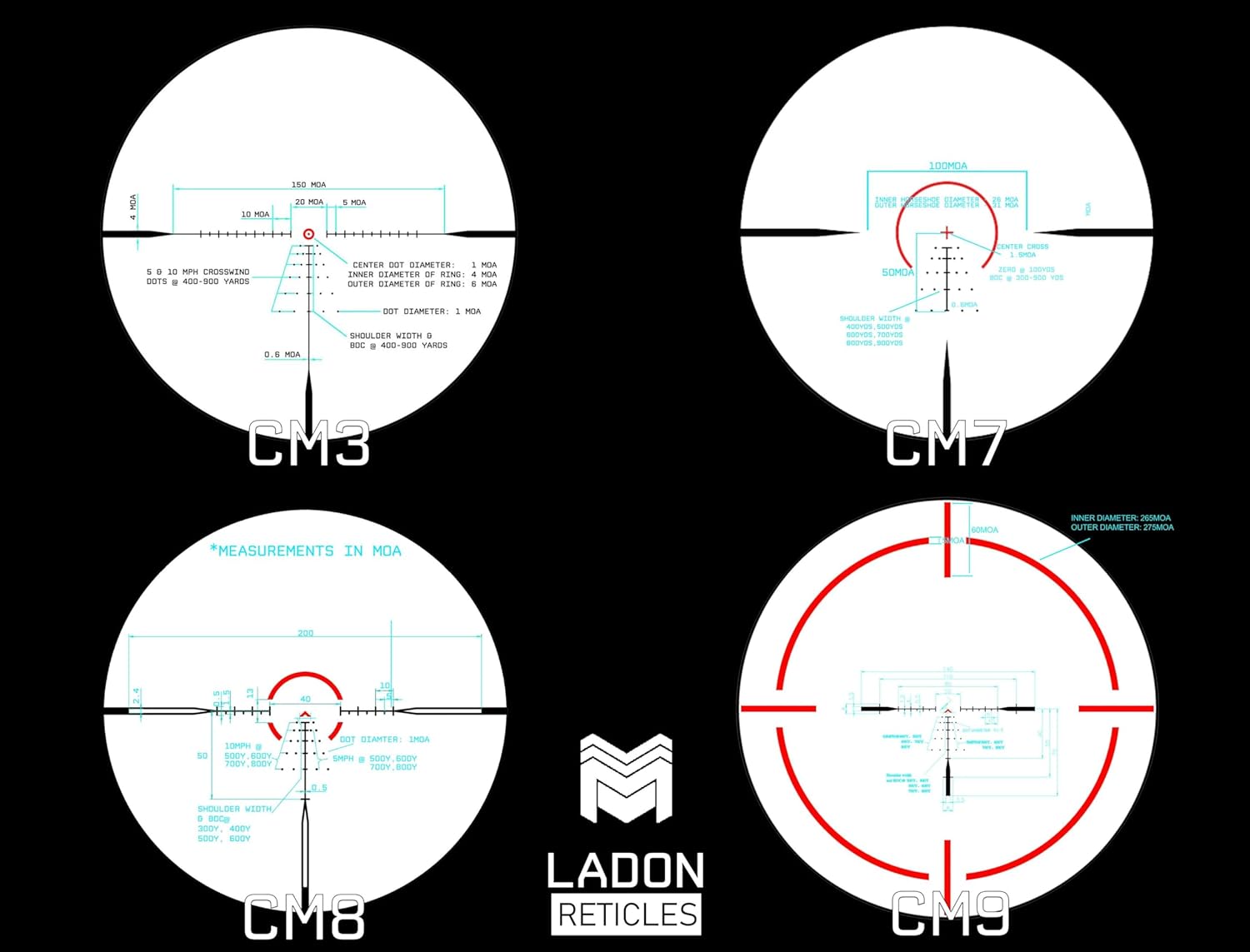 Monstrum Ladon 1-6x First Focal Plane FFP LPVO Scope