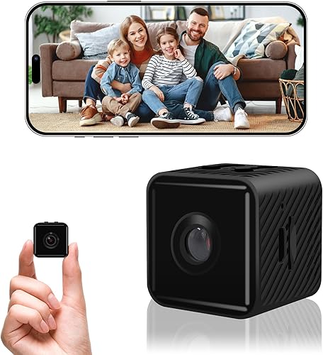 Miniatura 1 de Mini cámara de seguridad, cámara pequeña inalámbrica HD de 1080P, cámara de niñera WiFi para interiores con detección de movimiento y visión