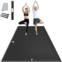 VEVOR Extra Thick 7mm Large Exercise Mat 12x6/10x6/9x6 ft Non-Slip High-Density Yoga Workout Mat for Home Gym with Bag & Strap