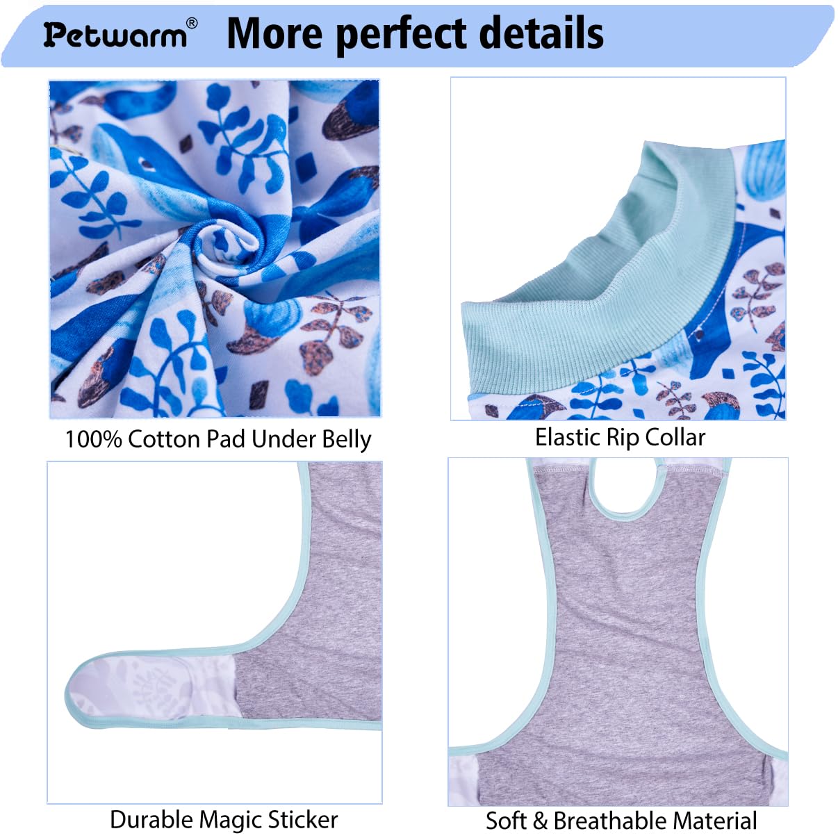 PetWarm Dog Onesie After Spay, Dog Surgery Suit, Cone Of Shame Alternatives - Image 4