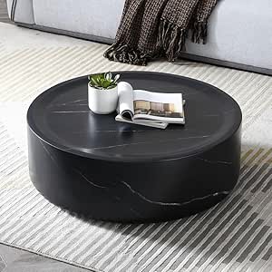 Amazon.com: JURMALYN 31.49'' Round Coffee Table for Living Room Circle ...