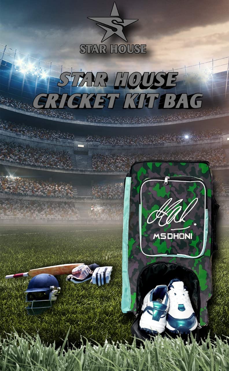 Dev Star House MS Dhoni Cricket Kit Bag with Heavy Material (Green)-image-30