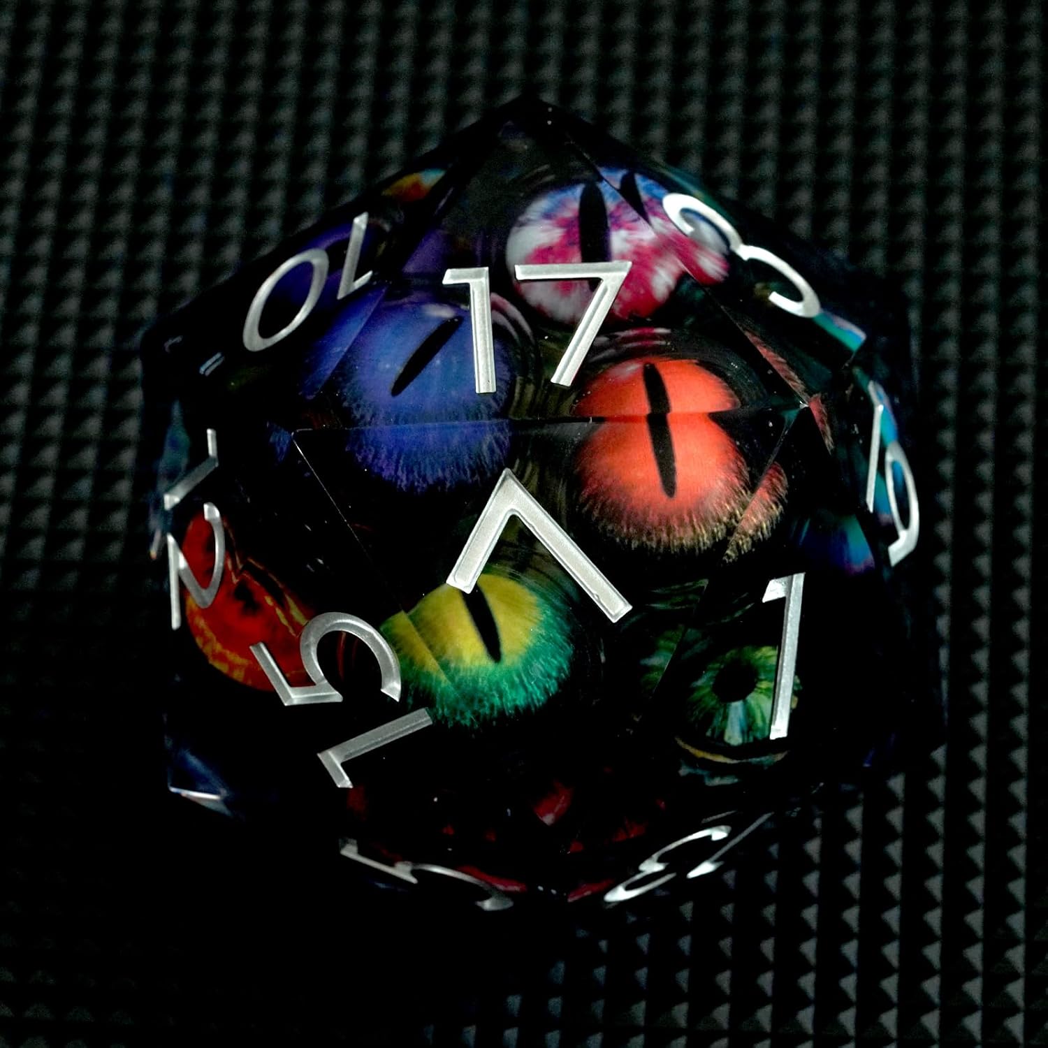 Dungeons and Dragons Dice D20,85mm Dragon Eye D20,Liquid Core Dice for TTRPG