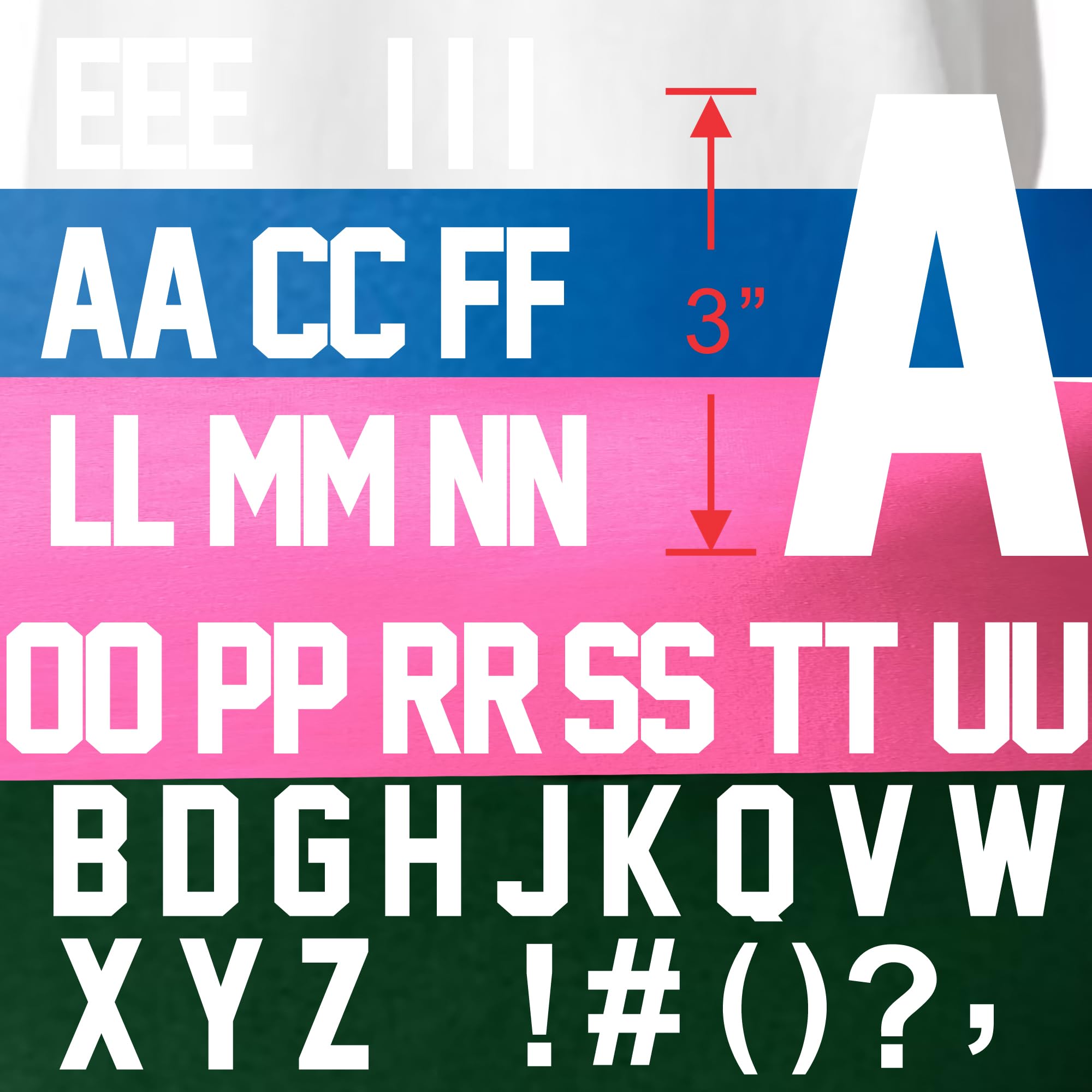 TeeWin (White-kit) - Best Quality, 7.6cm Tall Letters Iron On Heat Transfer  Vinyl for Sports T-Shirt Jersey Football Baseball,Team,t-Shirt (White kit)  : Buy Online at Best Price in KSA - Souq is