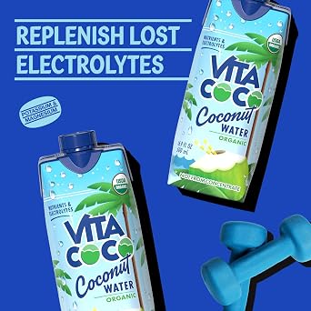 Vita Coco Organic Coconut Water, Original, 16.9 Oz (Pack of 12)