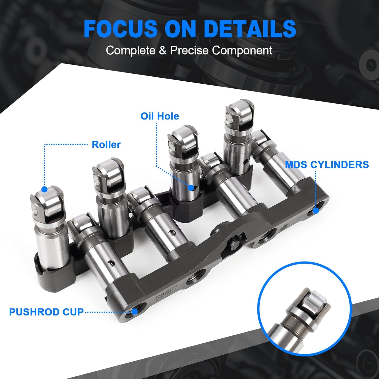 Camshaft and MDS Lifter Kit w/Head Gasket & Bolts Compatible with 2009-2015 Dodge Ram 1500, Durango 5.7L Hemi V8 - Replacement Part# 53022263AF, 53021726AD