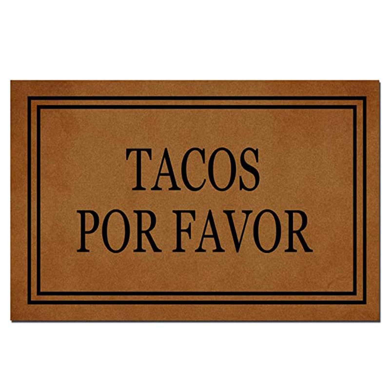 Paillasson d'intérieur Tacos Por Favor pour égayer l'entrée de votre cuisine ou bureau