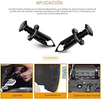 Vista 6 de GOOACC GRC-70 - 35 piezas de pernos de protección contra salpicaduras para motor, parachoques guardabarros, retenedor de empuje, clips de remache
