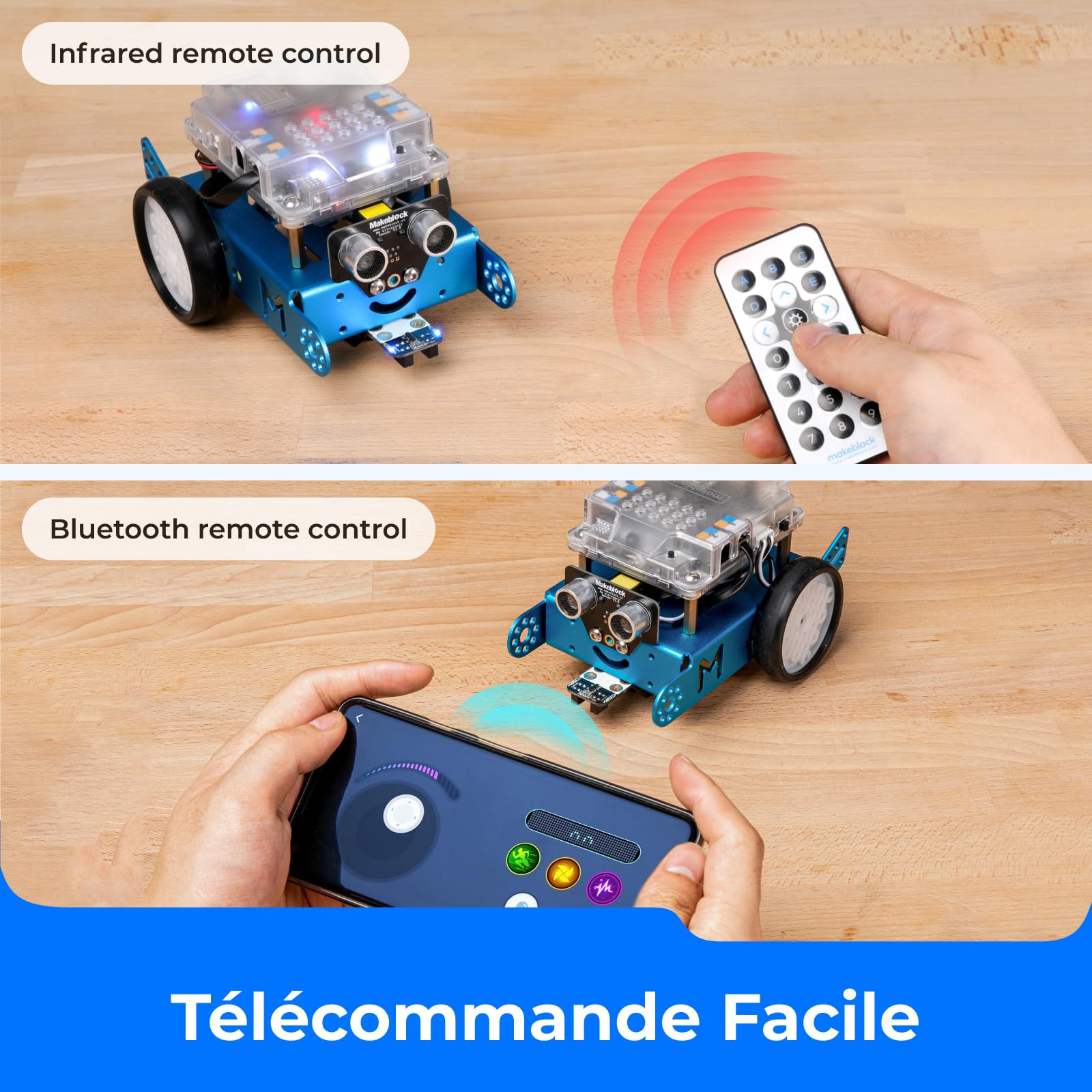 Makeblock mBot Robot Programmable Enfant, Robots Électroniques pour Enfants Apprenez à Coder avec Scratch et Arduino, Jouet pour Enfant 8 Ans+