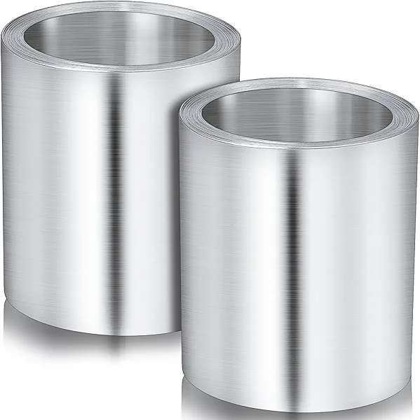 Ripeng 50 Feet Aluminum Flashing Roll Roof Flashing for Roof and Garden Preventing Roofing Stains Roof Strip for Moss and Mildew Prevention (2 Roll,6'' x 50' x 0.0078'')