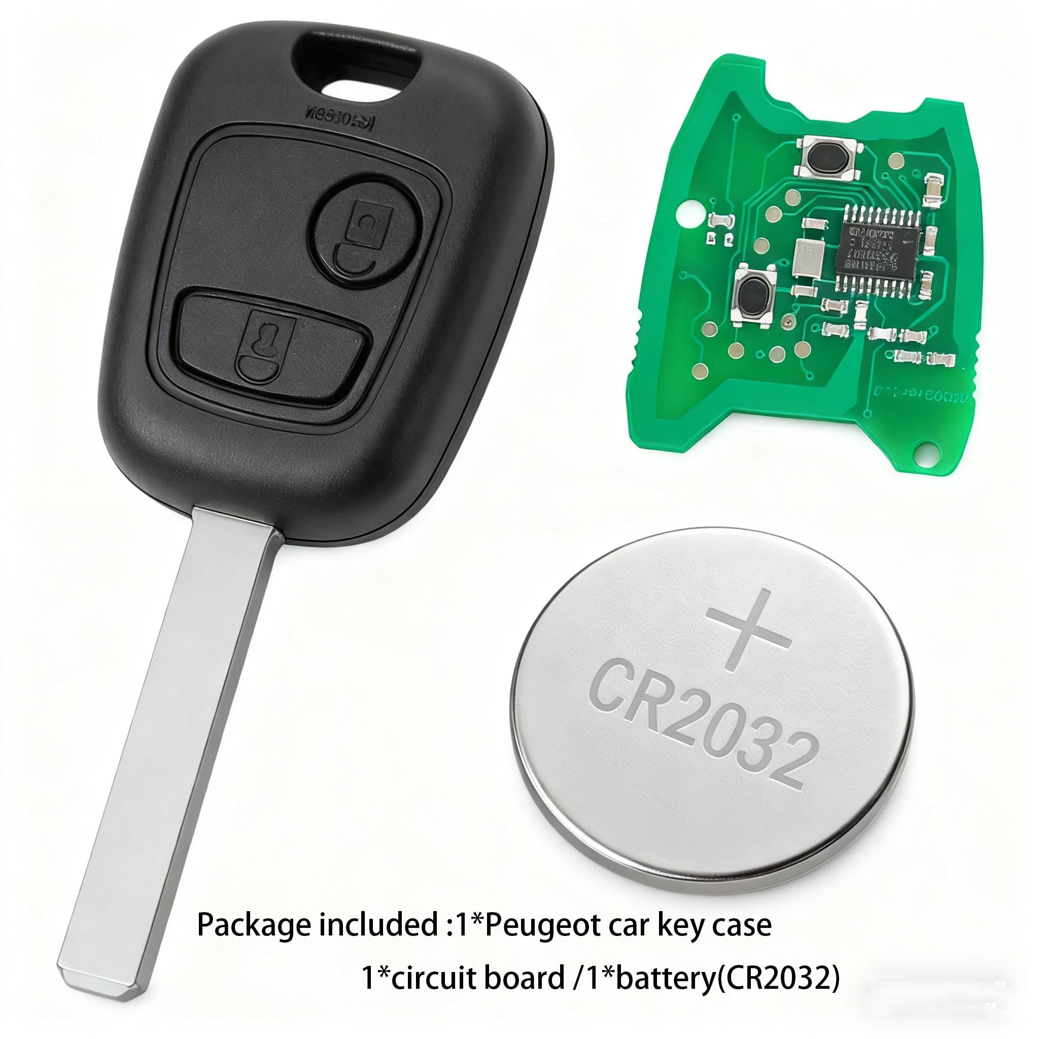 PSA378CP - Coque Compatible Peugeot Citroen 3 Boutons
