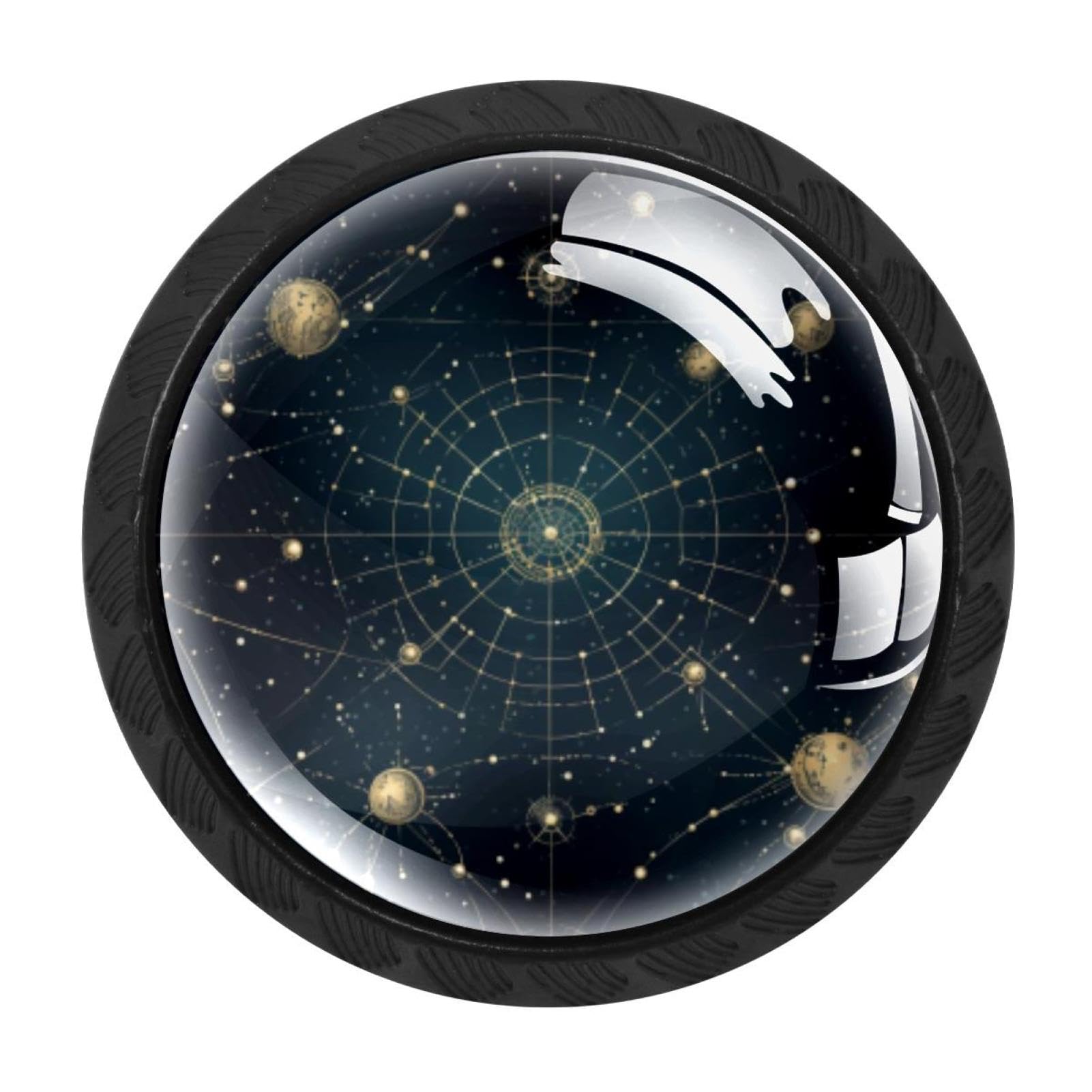 Chenzzzz Multicolored 07 4 Pack Gemini Zodiac Signs Drawer Knob Cabinet Hardware