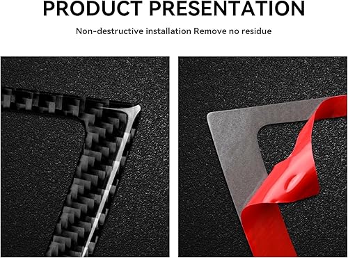 Miniatura 4 de Coche pantalla monitor marco etiqueta de fibra de carbono ajuste adhesivo para BMW X5 E70 X6 E71 2007 2008 2009 2010 2011 2012 2013 2014 Accesorios