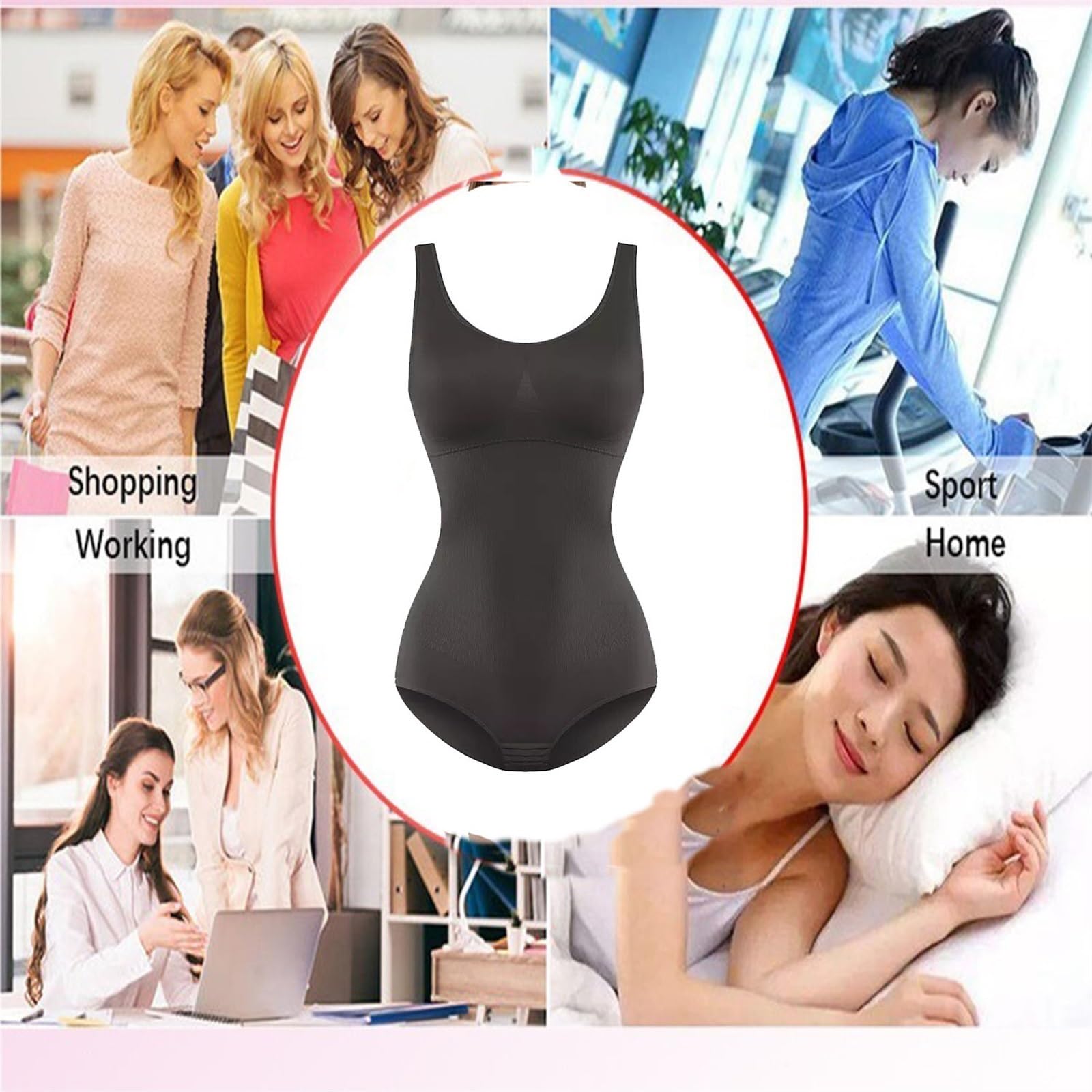MMRTDJDR Body Modellante da Donna Perizoma Modellante per Il Controllo della Pancia per Sollevamento dei Glutei Taglie Forti Senza Cuciture