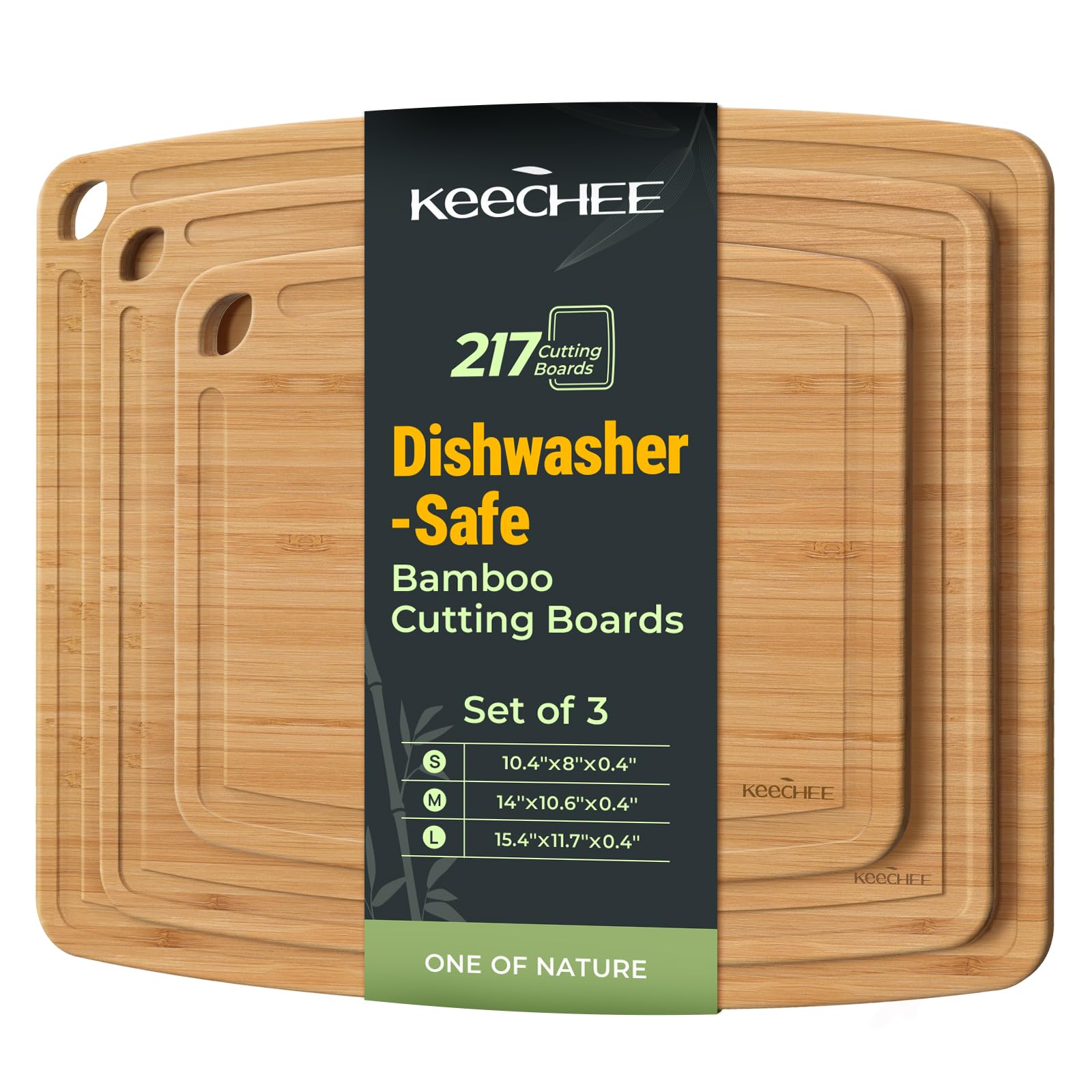 Keechee Dishwasher Safe Bamboo Cutting Boards