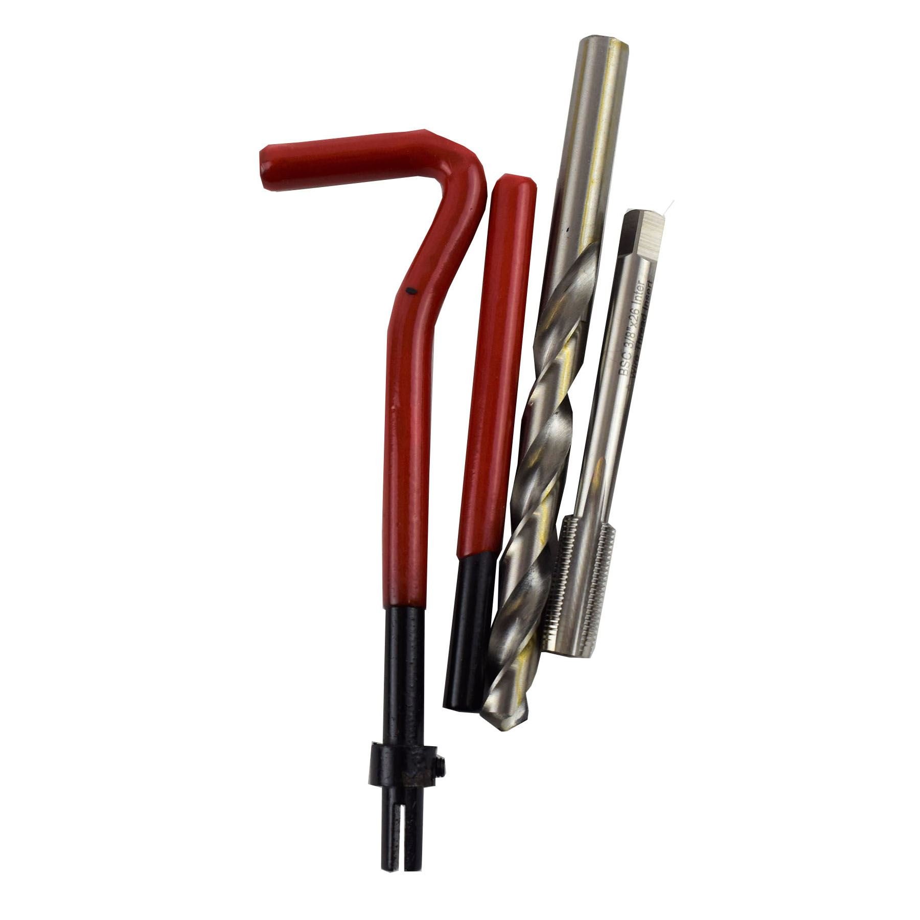 AB Tools-Unithread 3/8" x 26 BSC de Rosca Helicoil Kit Cortador de reparación de roscas dañadas 14PC Kit