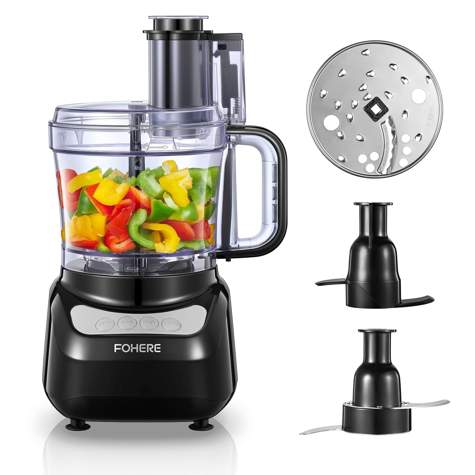 FOHERE Food Processor 12 Cup