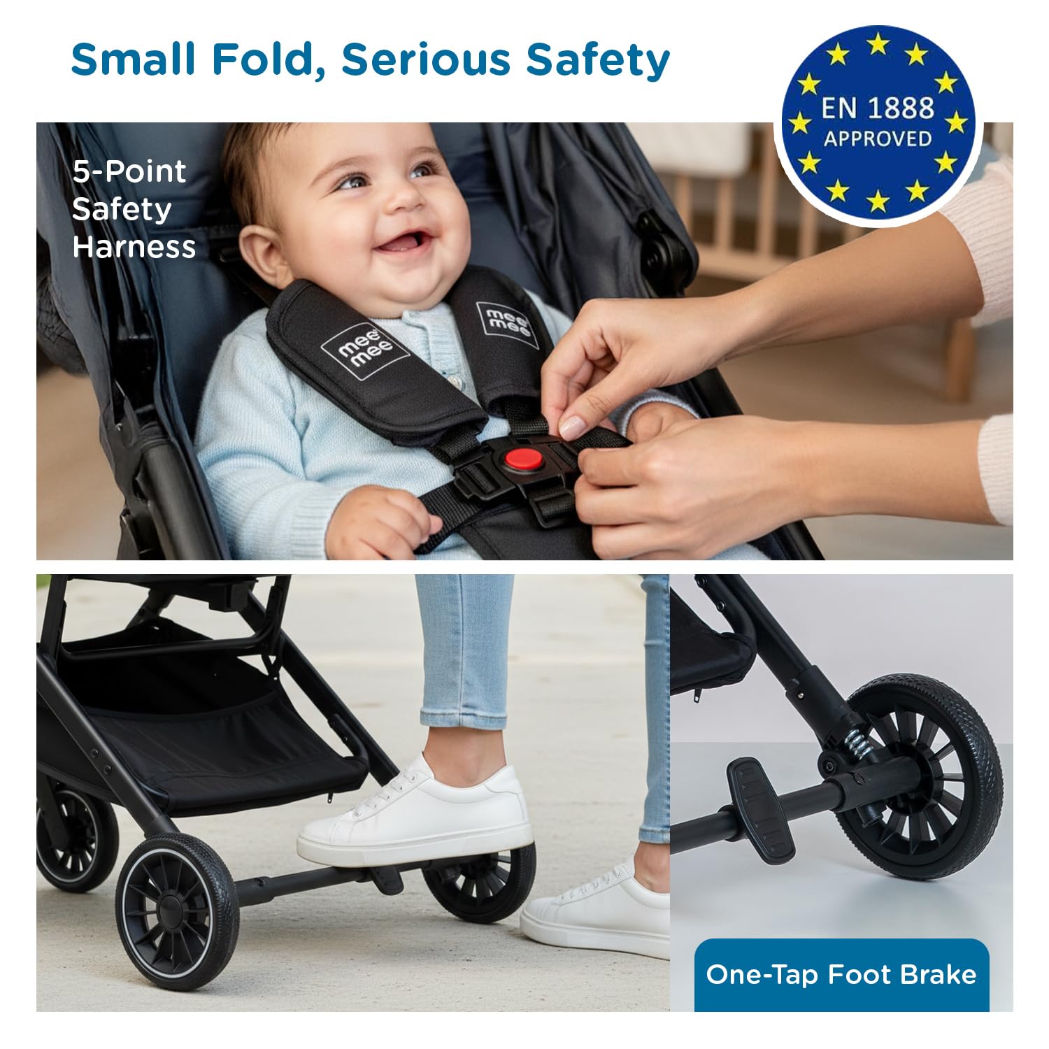 Mee Mee Baby Haven: Lightweight Travel Stroller -3