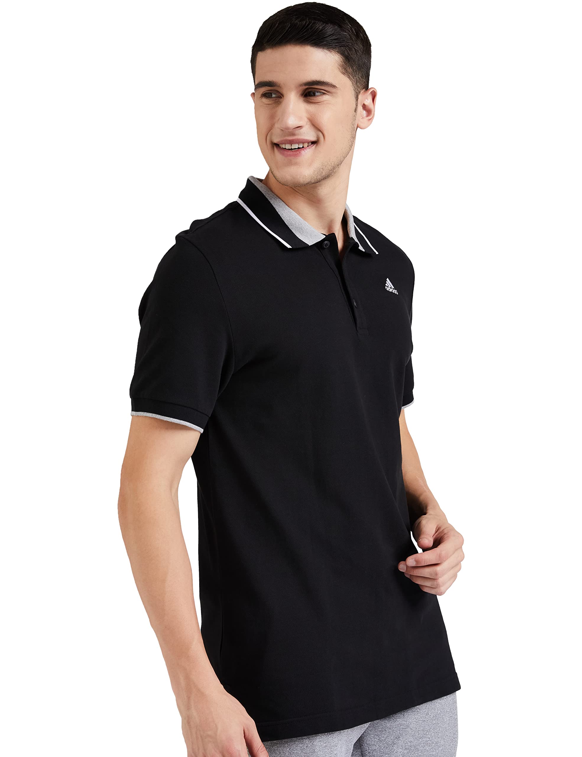 adidas Men's 100% Cotton Fitted Polo T-Shirt-picture-35