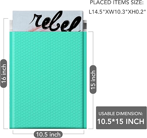Miniatura 39 de GSSUSA - Sobres acolchados de polietileno de 6” x 10”, sobres de burbujas, bolsas sobres para envíos de pequeños paquetes, bolsa de envío, paquete