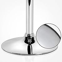 Vista 9 de Yaheetech Juego de 2 taburetes de bar ajustables de piel sintética, taburetes de mostrador modernos con respaldo y reposapiés, taburetes de bar