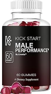 Kickstart Gummies - Official Kick Start for Men Supplement Support, Premium Advanced Formula Energy and Performance, Kick Start All Natural Gummy Maximum Strength, 60 Gummies for 1 Month